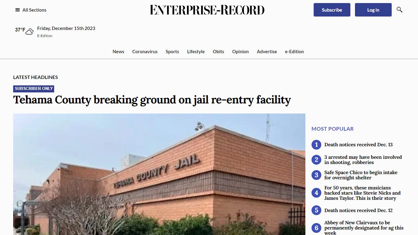 Tehama County breaking ground on jail re-entry facility